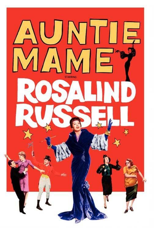 Rosalind Russell AUNTIE MAME red/white movie poster 11x17