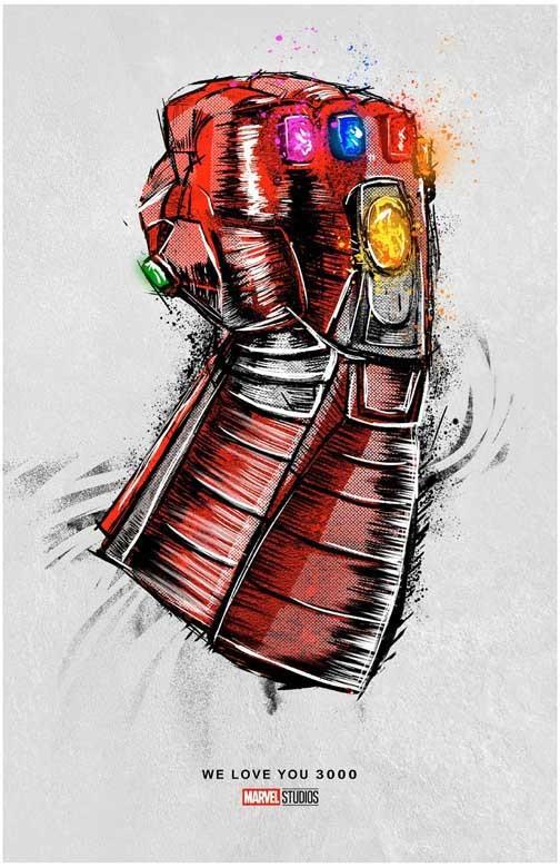 Robert Downey Jr AVENGERS ENDGAME 'We Love You 2000" movie poster 11x17