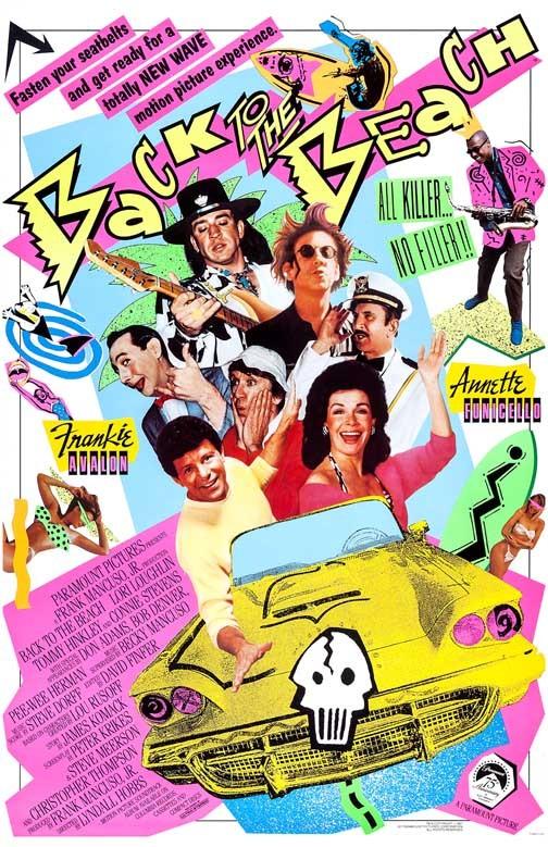 Frankie Avalon BACK TO THE BEACH Annette Funicello movie poster 11x17
