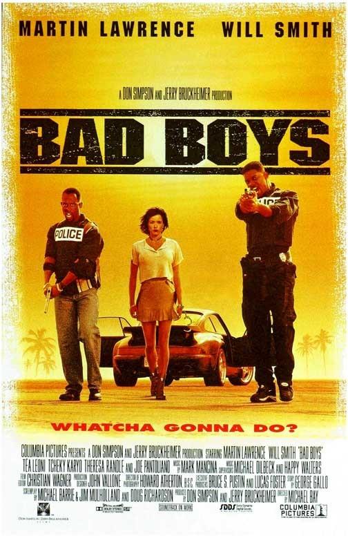 Will Smith BAD BOYS Martin Lawrence Tea Leoni movie poster 11x17 Michael Bay