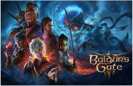 BALDUR'S GATE key art cast poster 17x11