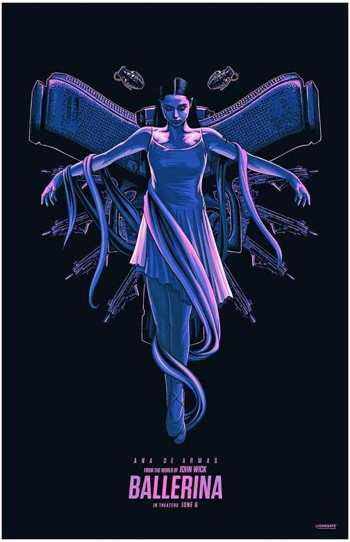Ana De Armas BALLERINA crucified movie poster 11x17 John Wick