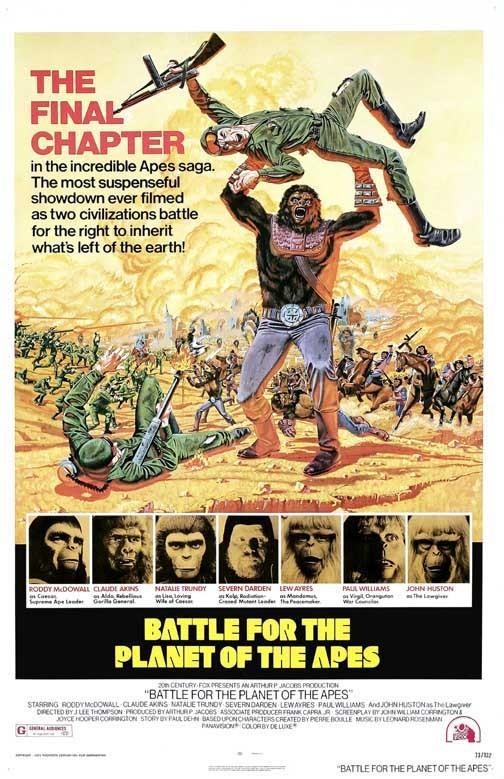 Roddy McDowall BATTLE FOR THE PLANET OF THE APES movie poster 11x17