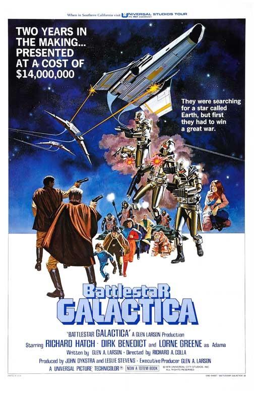 Dirk Benedict BATTLESTAR GALACTICA Richard Hatch Lorne Greene movie poster 11x17