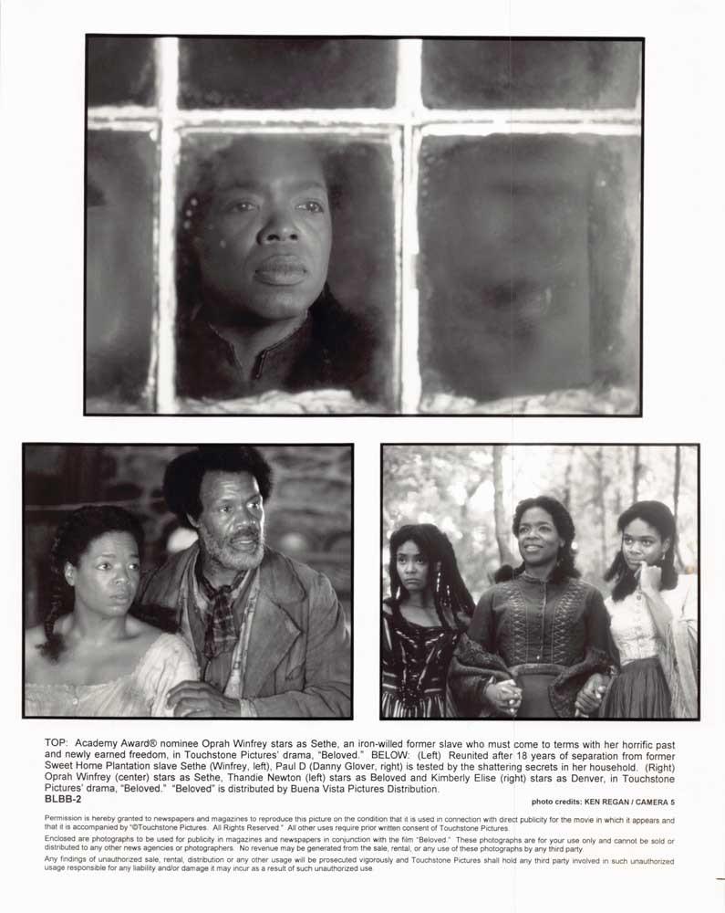 Oprah Winfrey BELOVED Danny Glover Thandie Newton original 8x10 press photo 1998
