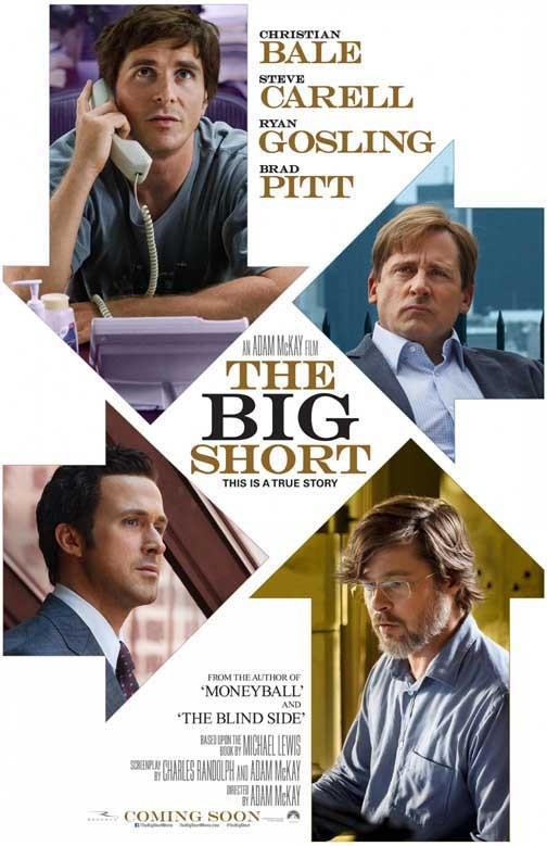 Christian Bale BIG SHORT Steve Carell Ryan Gosling Brad Pitt movie poster 11x17