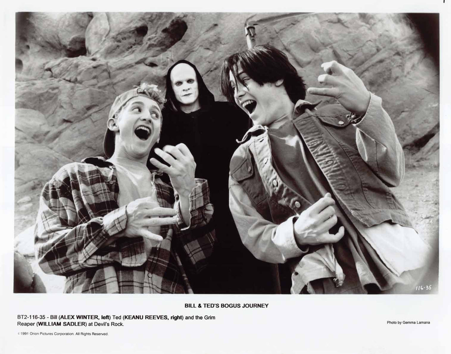Keanu Reeves BILL & TED'S BOGUS JOURNEY Alex Winter original 8x10 press photo
