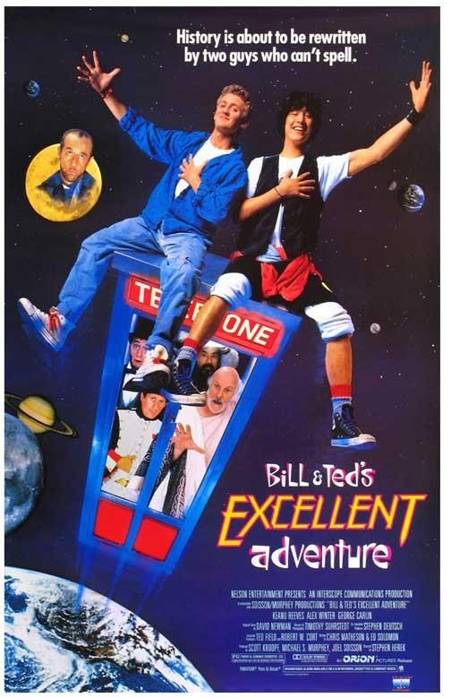 Keanu Reeves BILL & TED'S EXCELLENT ADVENTURE George Carlin movie poster 11x17