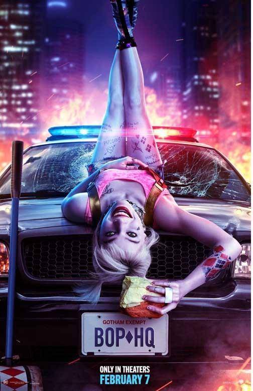 Margot Robbie BIRDS OF PREY car hood advance movie poster 11x17