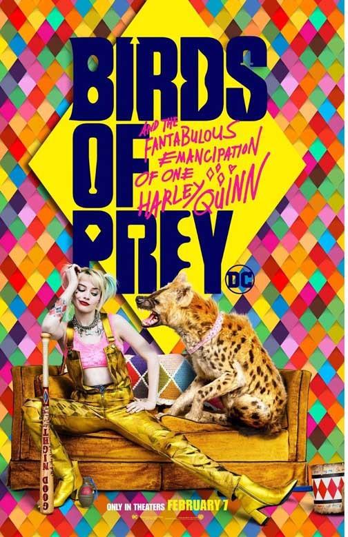Margot Robbie BIRDS OF PREY hyenna advance movie poster 11x17