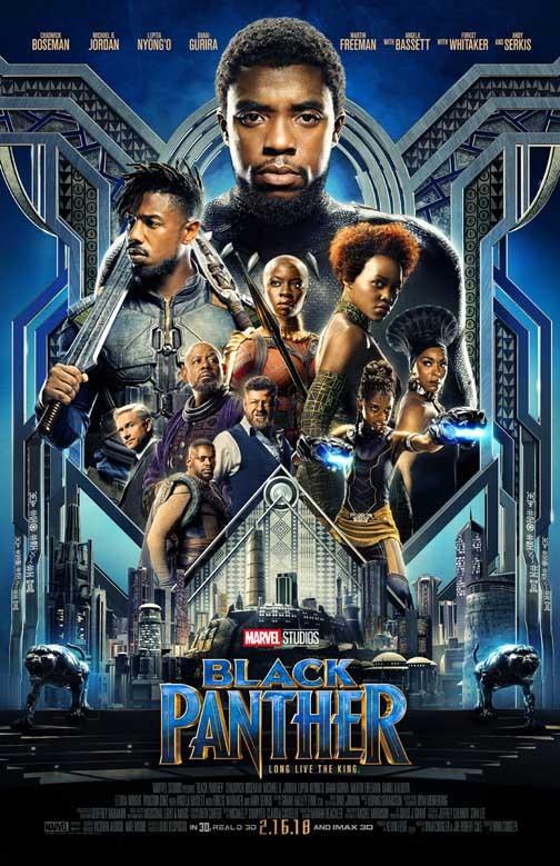 Chadwick Boseman BLACK PANTHER cast movie poster 11x17