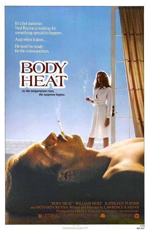 William Hurt BODY HEAT Kathleen Turner movie poster 11x17