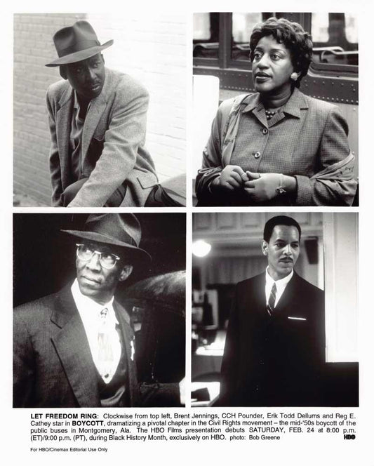 CCH Pounder HBO's BOYCOTT Brent Jennings original 8x10 press photo 2001