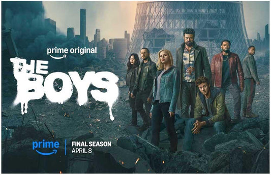Karl Urban THE BOYS Jack Quaid advance S5 promo poster 17x11