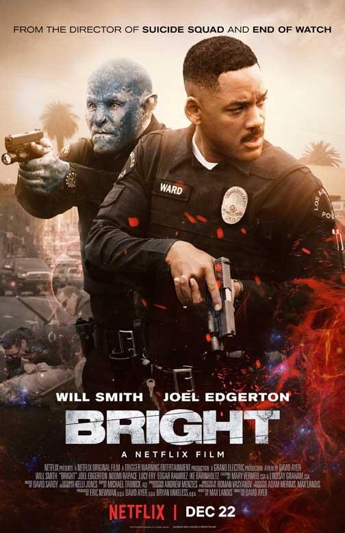 Will Smith BRIGHT Joel Edgerton movie poster 11x17