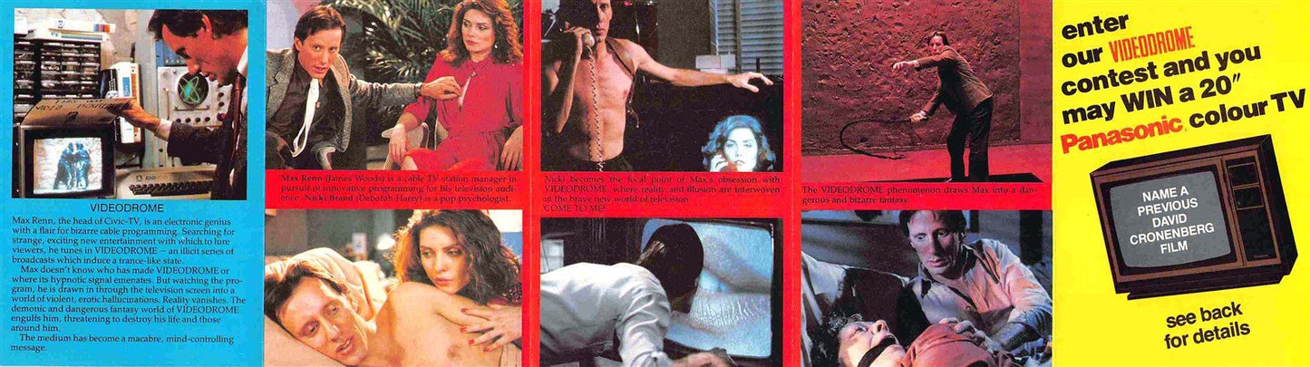 James Woods VIDEODROME Debby Harry 1983 theater mini brochure David Cronenberg