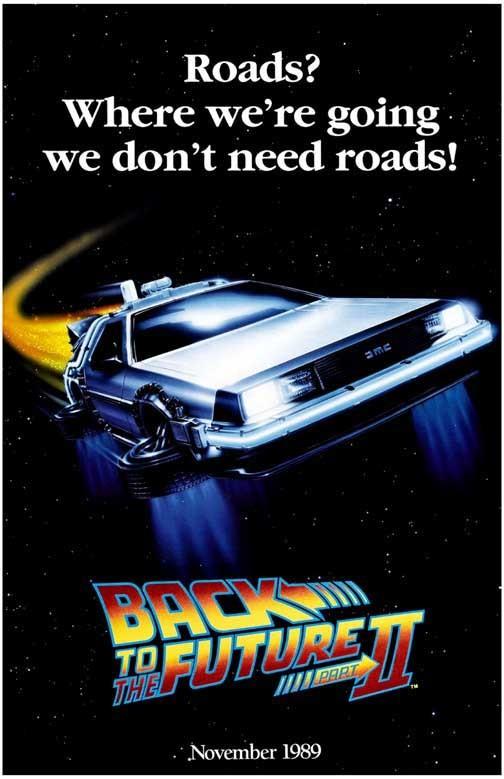 Michael J Fox BACK TO THE FUTURE PART 2 advance movie poster 11x17