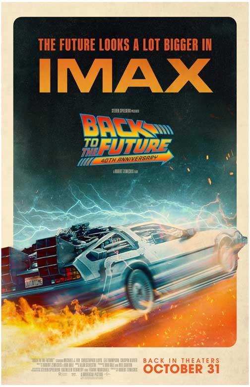 Michael J Fox BACK TO THE FUTURE Delorean 40th Anniversary movie poster 11x17