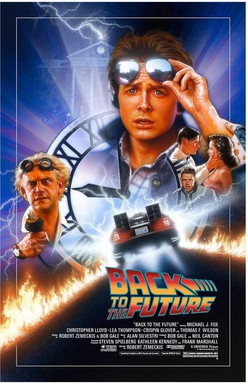 Michael J Fox BACK TO THE FUTURE cast 40th Anniversary movie poster 11x17