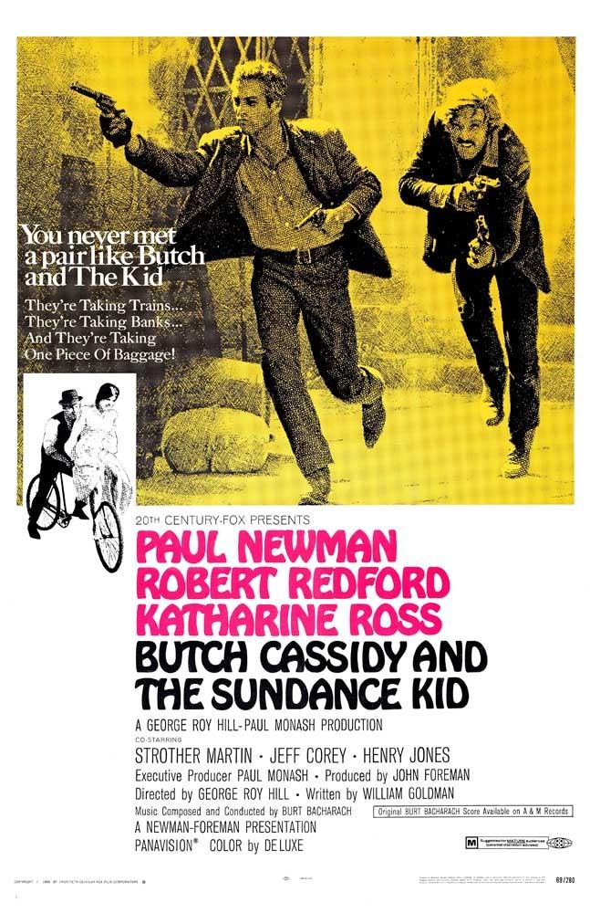 Paul Newman BUTCH CASSIDY AND THE SUNDANCE KID Robert Redford movie poster 11x17
