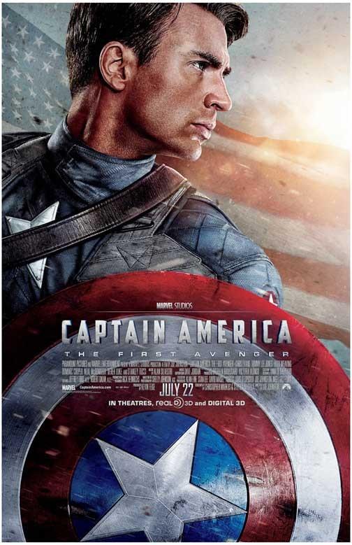 Chris Evans CAPTAIN AMERICA FIRST AVENGER movie poster 11x17