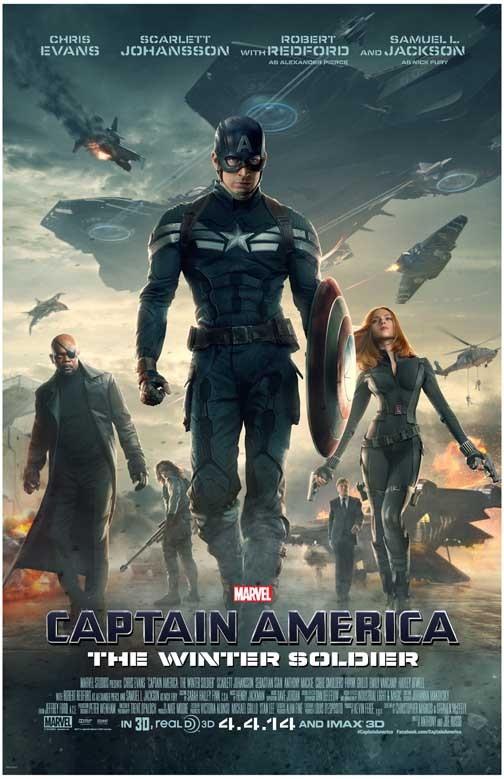 Chris Evans CAPTAIN AMERICA WINTER SOLDIER Scarlet Johansson movie poster 11x17