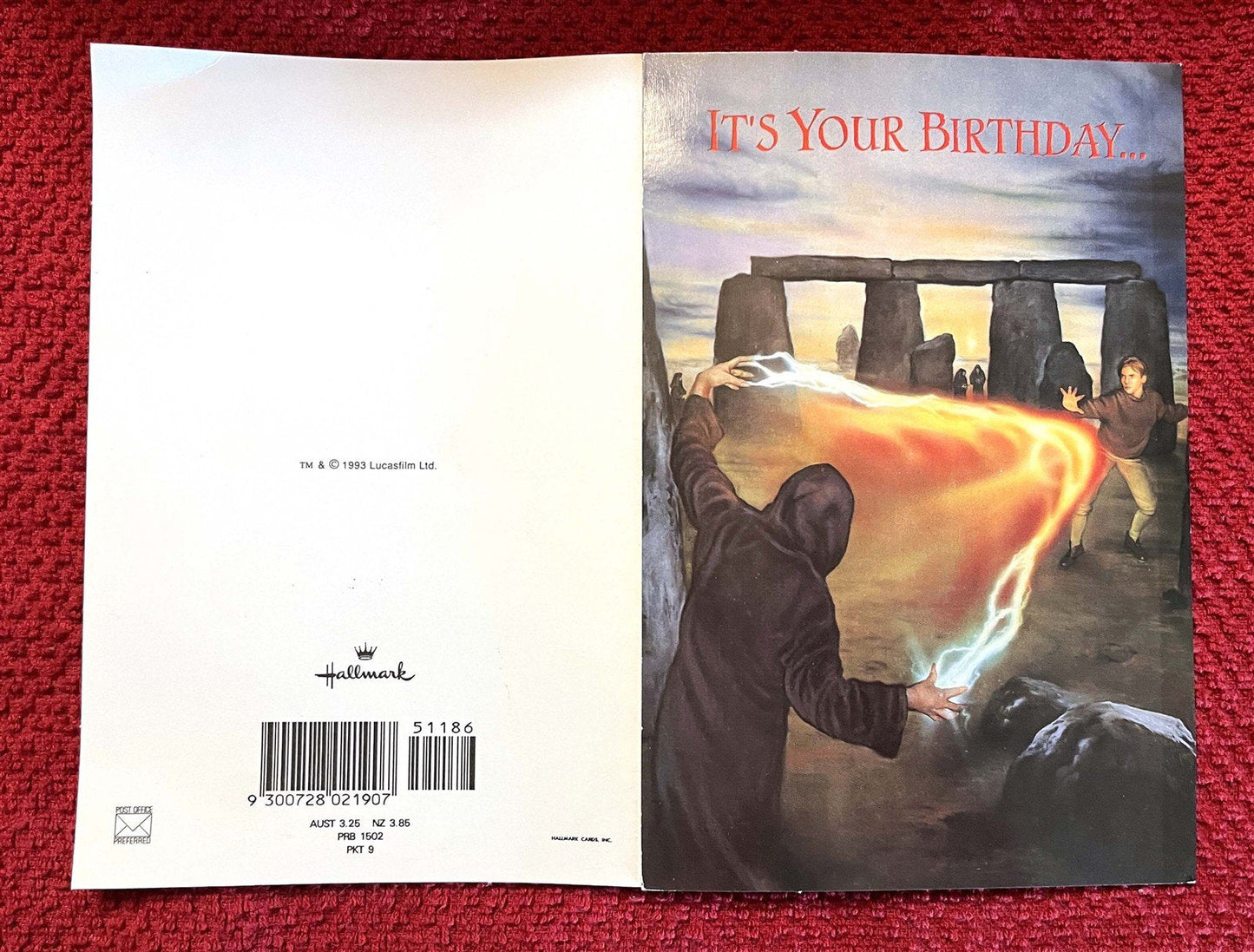 1990's Lucasfilm YOUNG INDIANA JONES set of 8 Hallmark Birthday cards NEW
