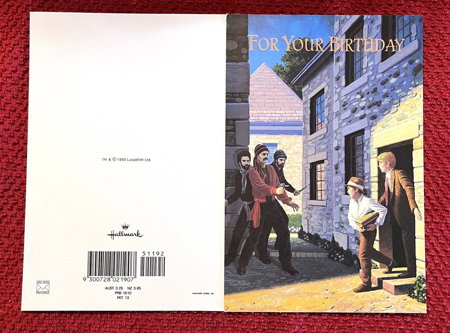 1990's Lucasfilm YOUNG INDIANA JONES set of 8 Hallmark Birthday cards NEW