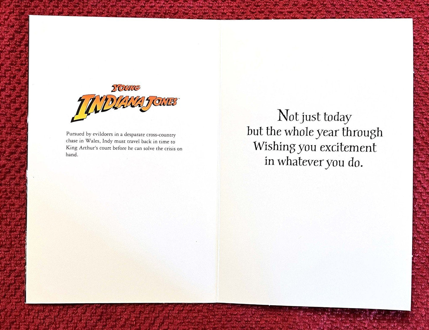 1990's Lucasfilm YOUNG INDIANA JONES set of 8 Hallmark Birthday cards NEW