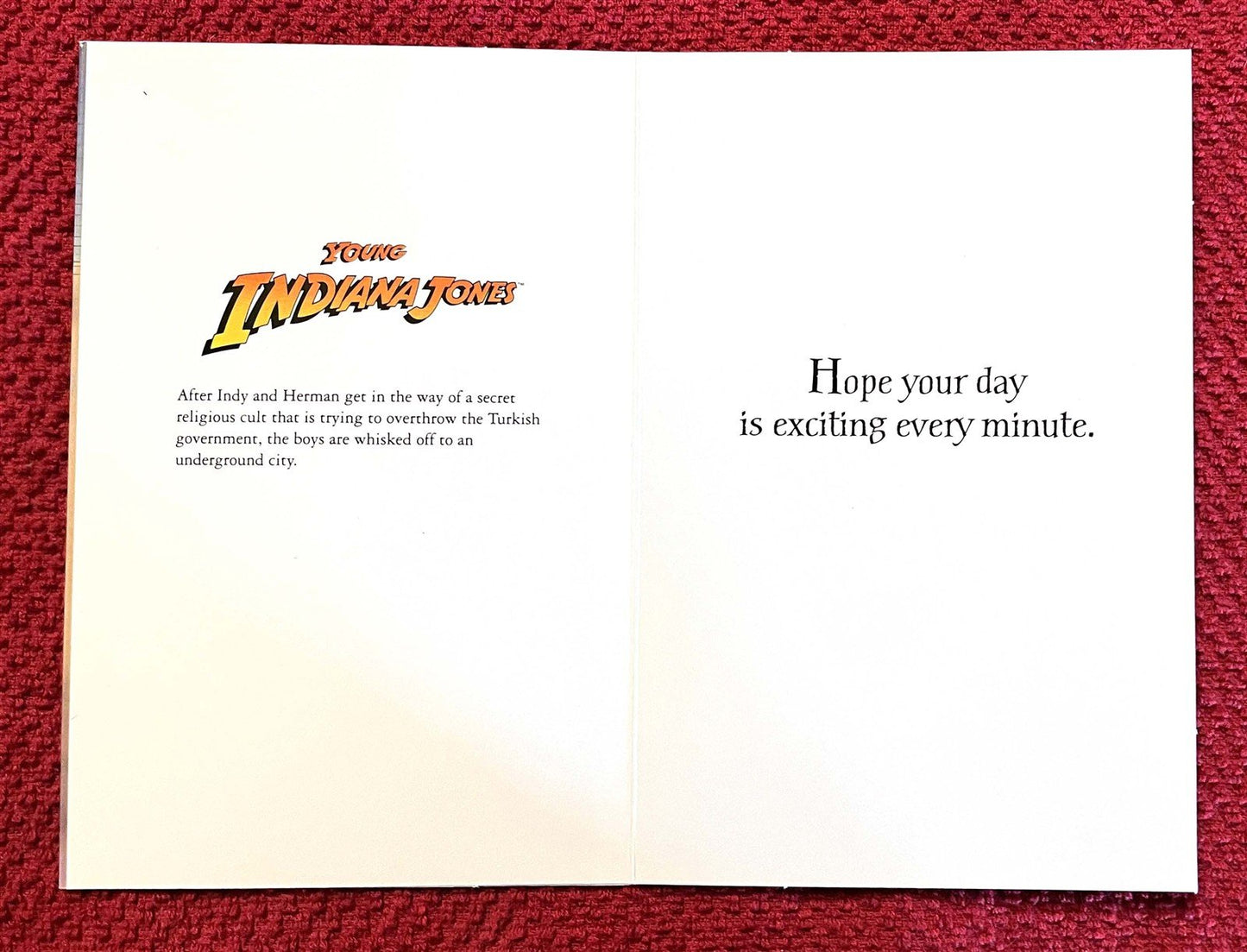1990's Lucasfilm YOUNG INDIANA JONES set of 8 Hallmark Birthday cards NEW