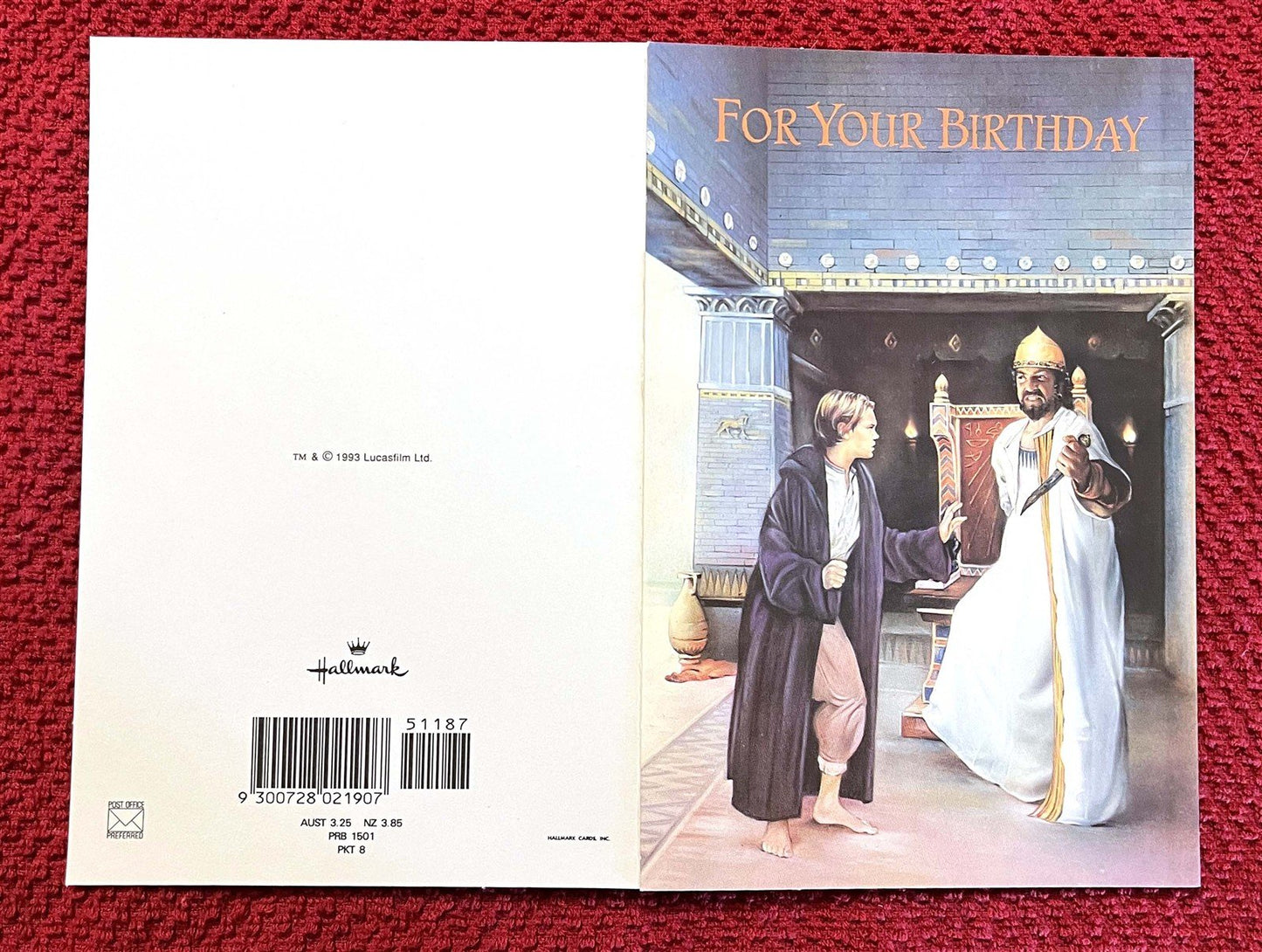 1990's Lucasfilm YOUNG INDIANA JONES set of 8 Hallmark Birthday cards NEW