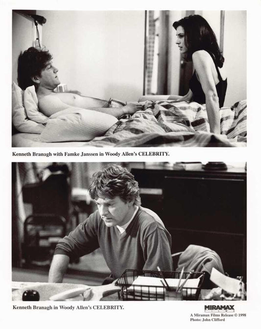 Kenneth Branagh CELEBRITY Famke Janssen original 8x10 press photo 1998
