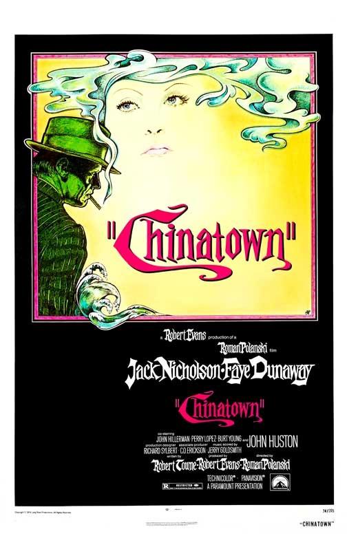 Jack Nicholson CHINATOWN Faye Dunaway Burt Young movie poster 11x17
