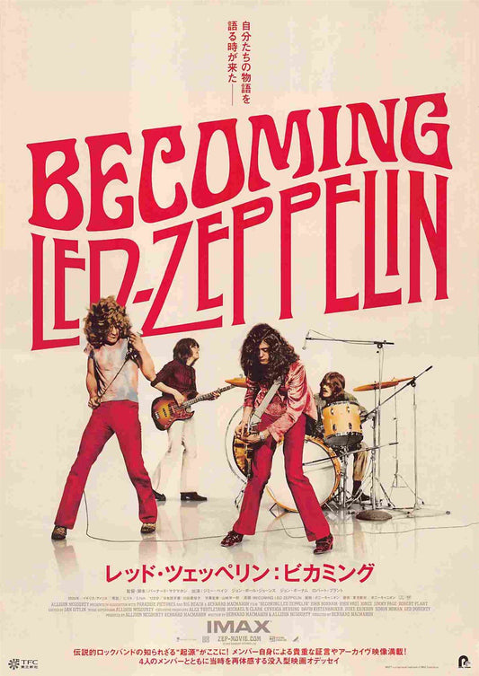BECOMING LED ZEPPELIN Japanese movie flyer Chirashi