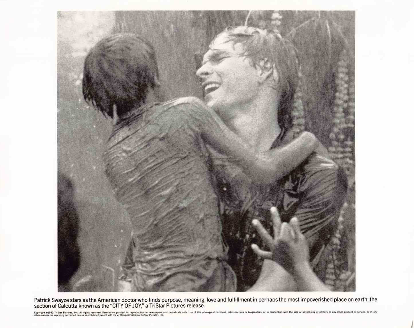 Patrick Swayze 1992 CITY OF JOY original 8x10 press photo