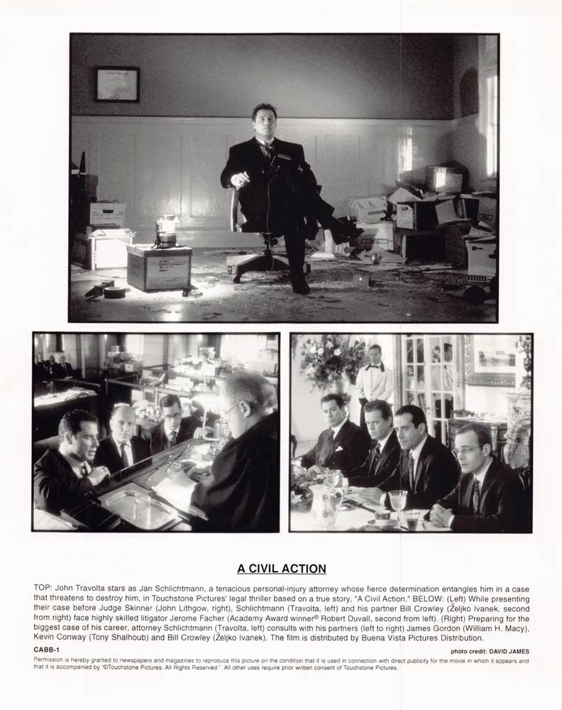 John Travolta A CIVIL ACTION Robert Duvall original 8x10 press photo 1998