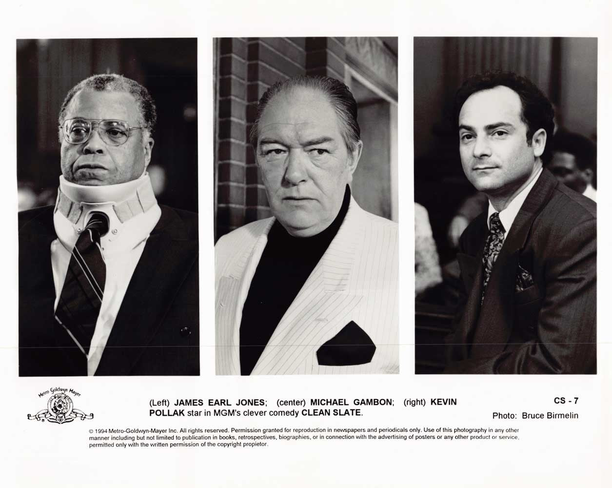 James Earl Jones CLEAN SLATE Kevin Pollak M Gambon original 10x8 press photo