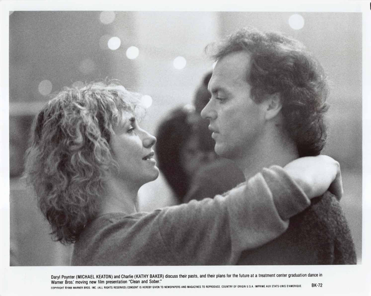 Kathy Baker CLEAN & SOBER Michael Keaton original 8x10 press photo 1988