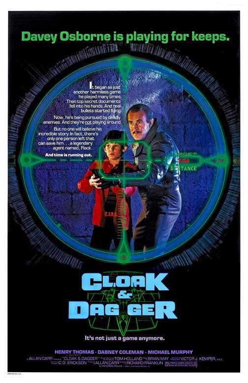 Henry Thomas CLOAK & DAGGER Dabney Coleman movie poster 11x17