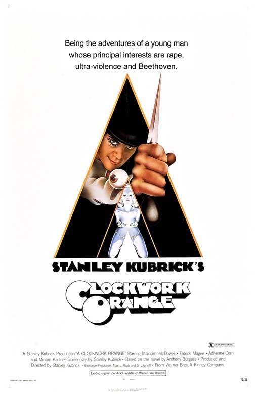 Malcolm McDowall CLOCKWORK ORANGE movie poster 11x17 Stanley Kubrick
