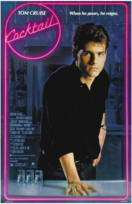 Tom Cruise COCKTAIL Elisabeth Shue Bryan Brown movie poster 11x17