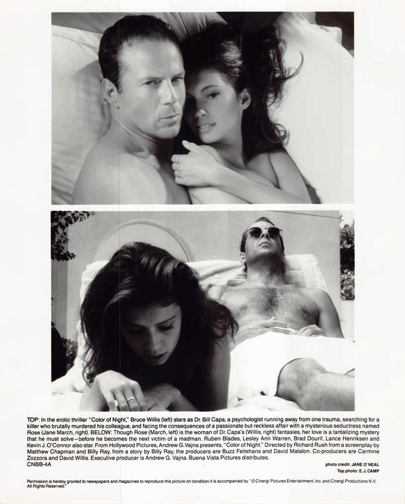 Bruce Willis COLOR OF NIGHT Jane March original 8x10 press photo 1994