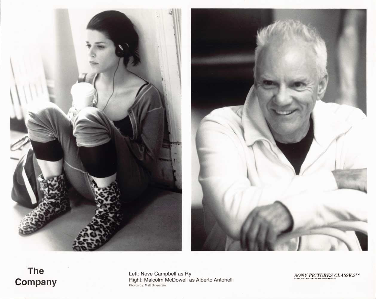 Neve Campbell THE COMPANY Malcolm McDowell original 8x10 press photo 2003