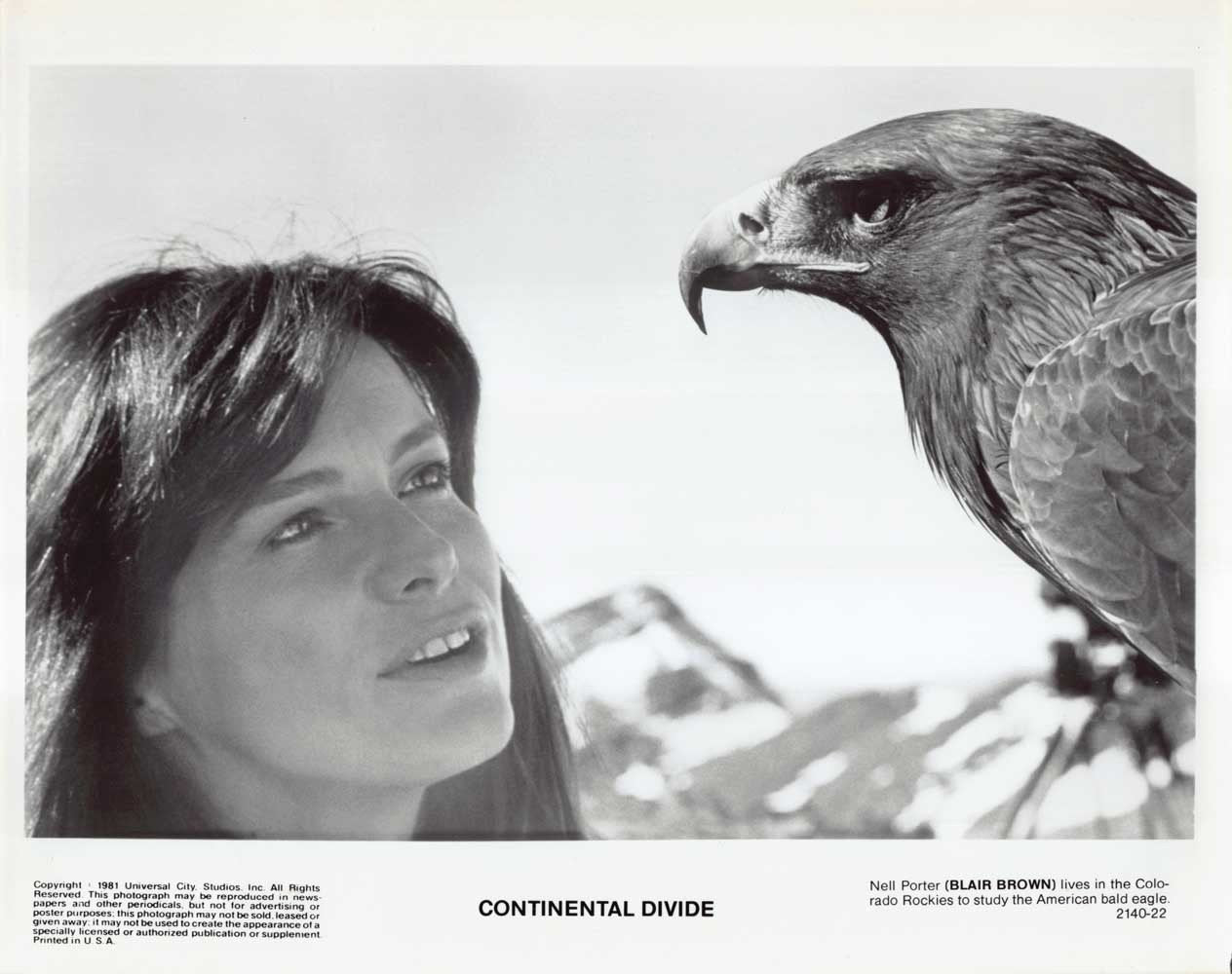Blair Brown CONTINENTAL DIVIDE eagle original 8x10 press photo 1981