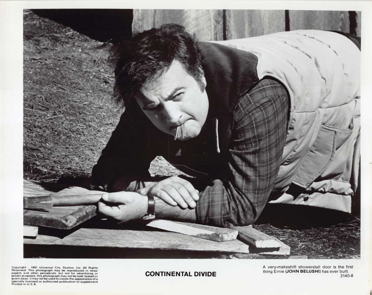 John Belushi CONTINENTAL DIVIDE original 10x8 press photo 1981