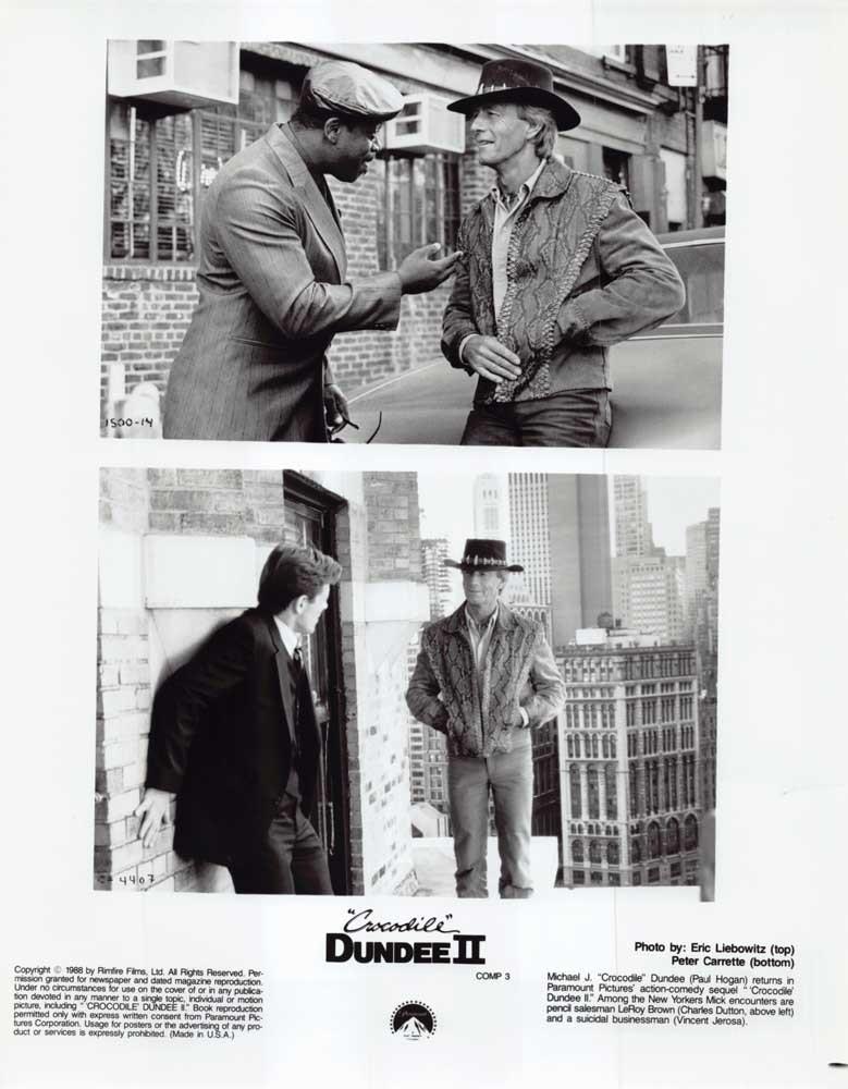 Paul Hogan CROCODILE DUNDEE II Charles Dutton original 8x10 press photo 1988