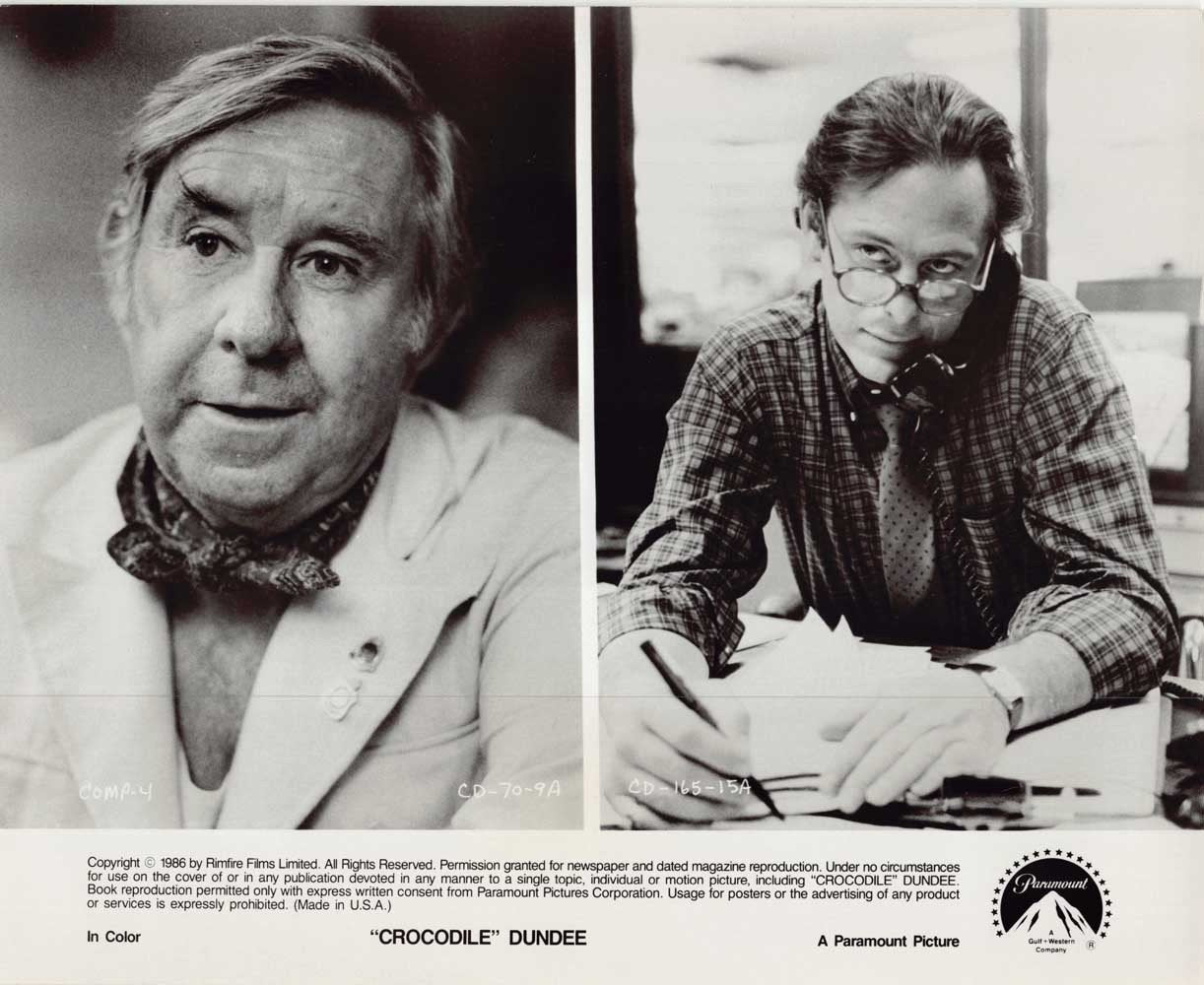 John Meillon CROCODILE DUNDEE Mark Blum original 8x10 press photo 1986