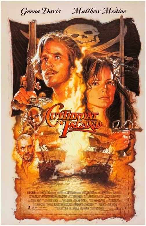 Geena Davis CUTTHROAT ISLAND Matthew Modine movie poster 11x17 Drew Struzan