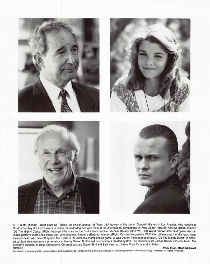 Michael Tucker D2 MIGHTY DUCKS Kathryn Erbe original 8x10 press photo 1994