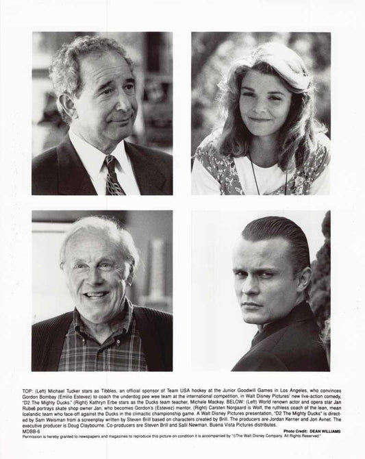 Michael Tucker D2 MIGHTY DUCKS Kathryn Erbe original 8x10 press photo 1994